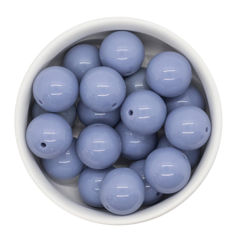 Pigeon Blue Solid Beads 20mm (Package of 10)