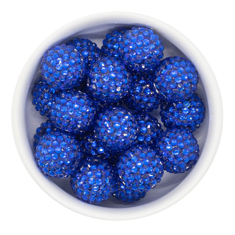 Royal Blue Rhinestone Beads 20mm (Package of 10)