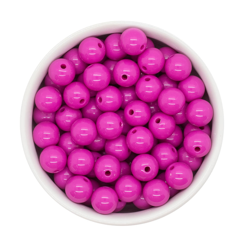 Magenta Solid Beads 12mm (Package 20)