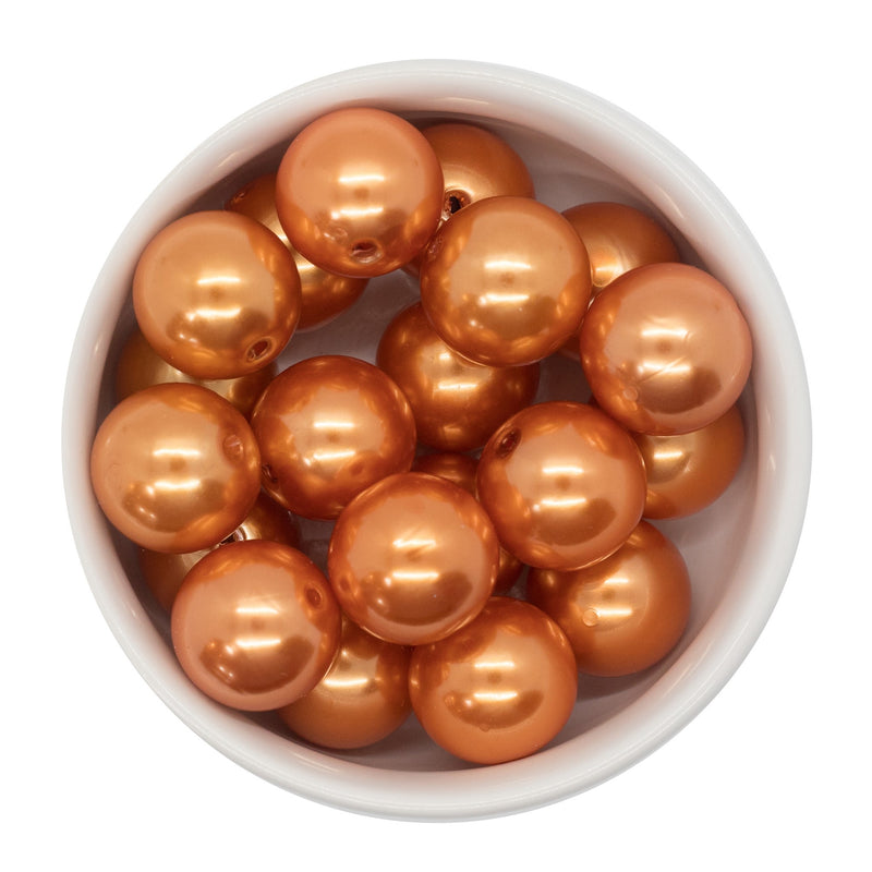 Pumpkin Pearl Beads 20mm (Package of 10)