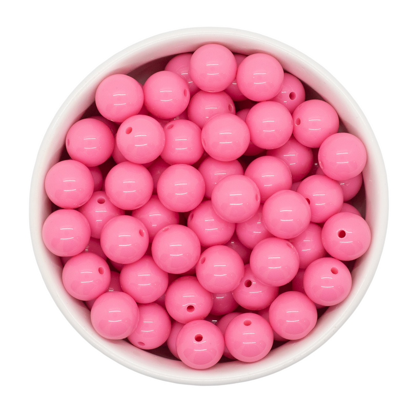 Bubblegum Pink Solid Beads 12mm (Package of 20)
