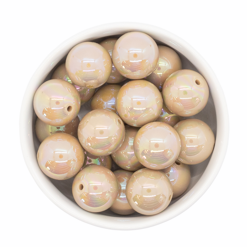 Sand Iridescent Beads 20mm (Package of 10)