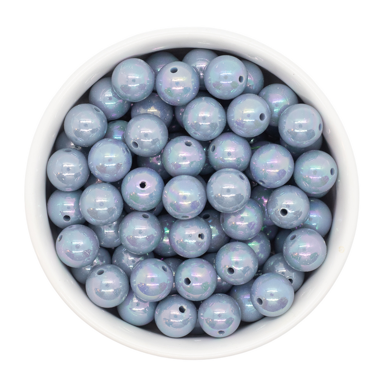 Pigeon Blue Iridescent Beads 12mm (Package of 20)