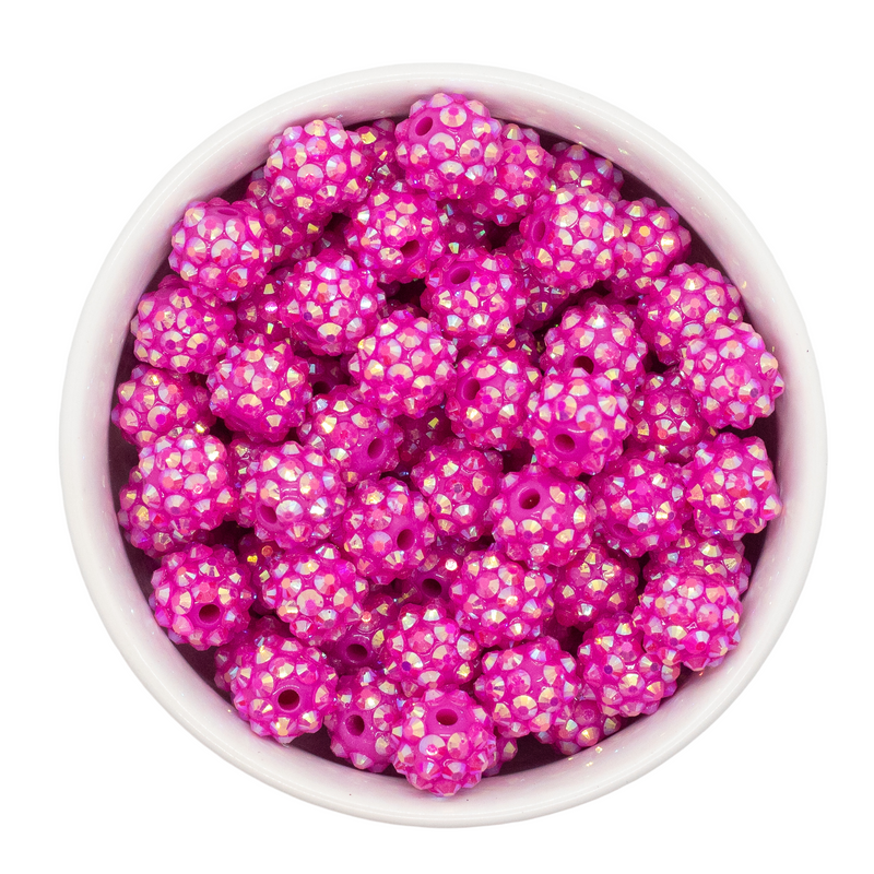 Wild Berry Rhinestone Beads 12mm