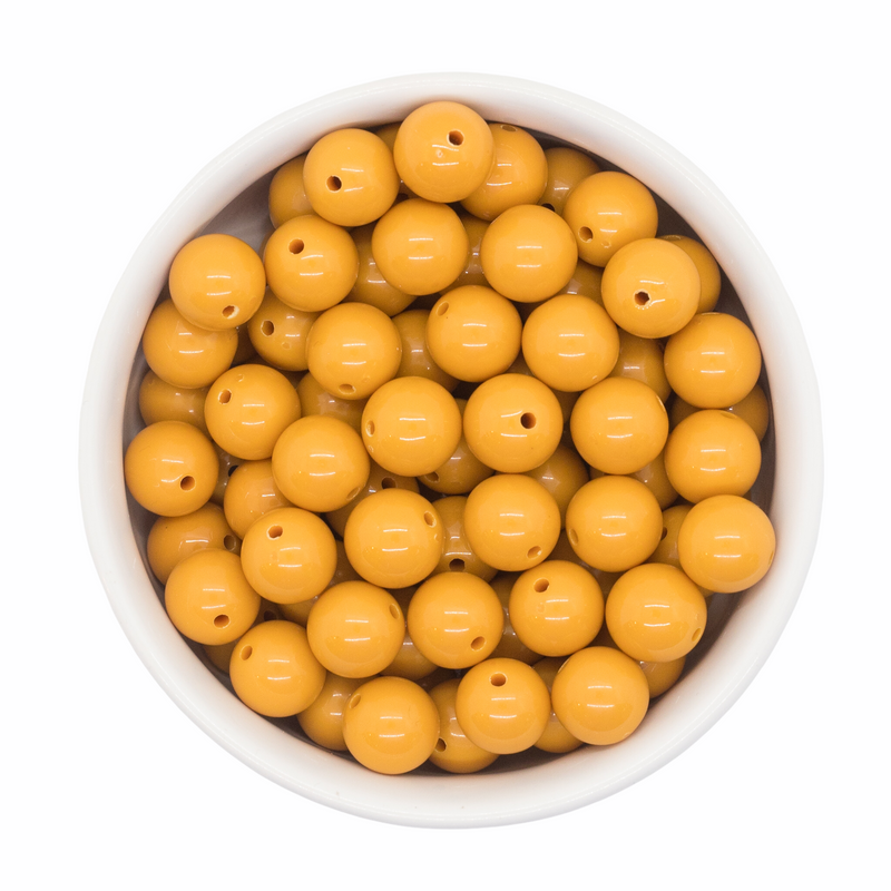 Mustard Solid Beads 12mm (Package of 20)