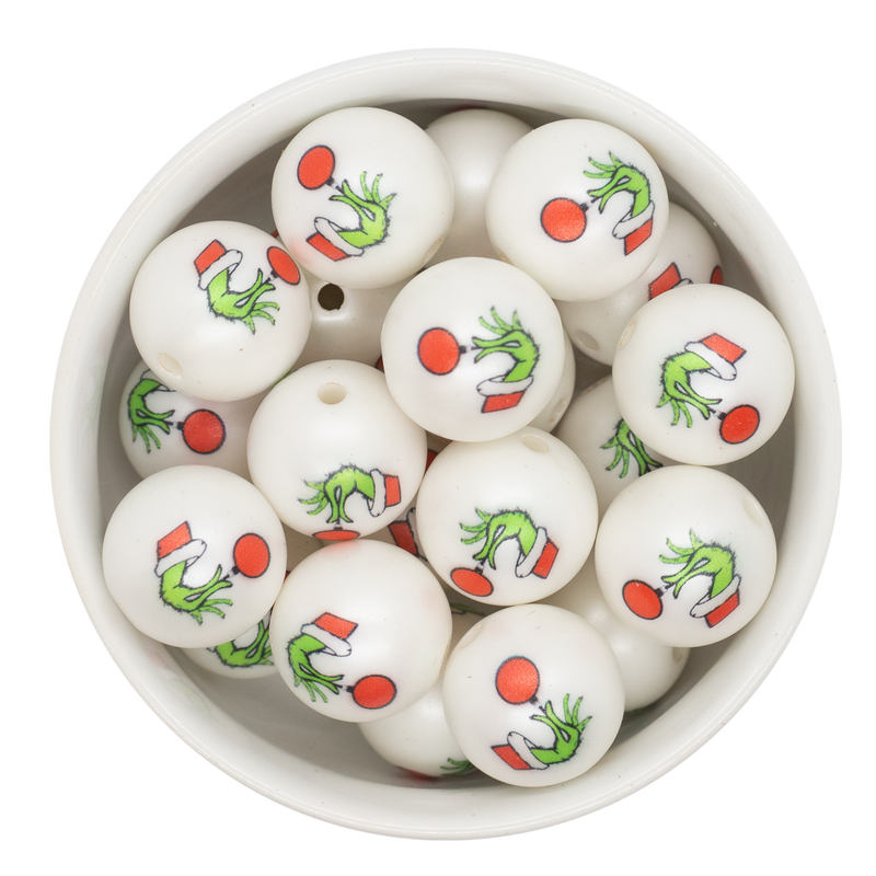 You're a Mean One Holding Ornament Printed Beads 20mm (Package of 10)