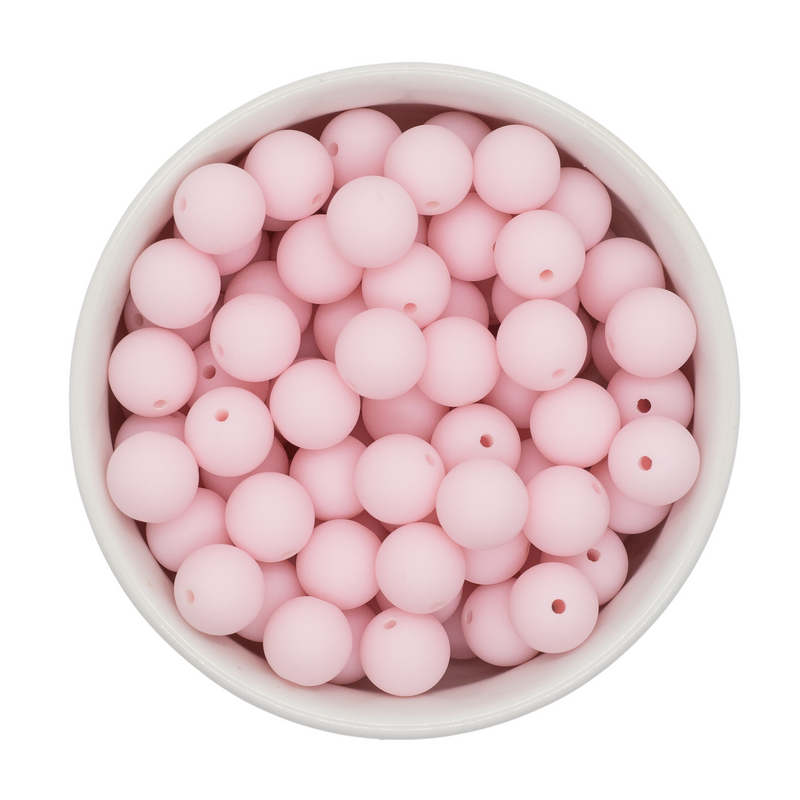 Powder Pink Chalk Matte Beads 12mm (Package of 20)