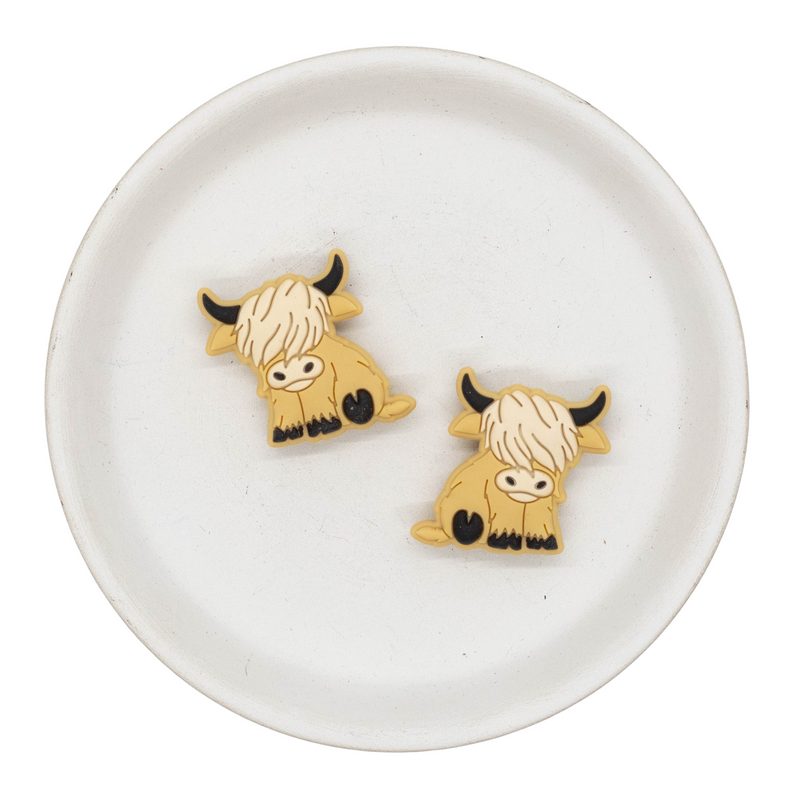 Highland Cow Silicone Focal Bead 27x24mm (Package of 2)