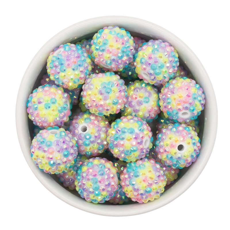 Spring Confetti Rhinestone Beads 20mm (Package of 10)